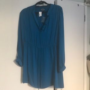 Brand NWT BEAUTIFUL silk shirt dress by scoop NYC